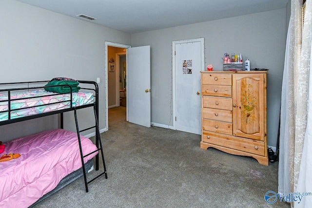 view of carpeted bedroom