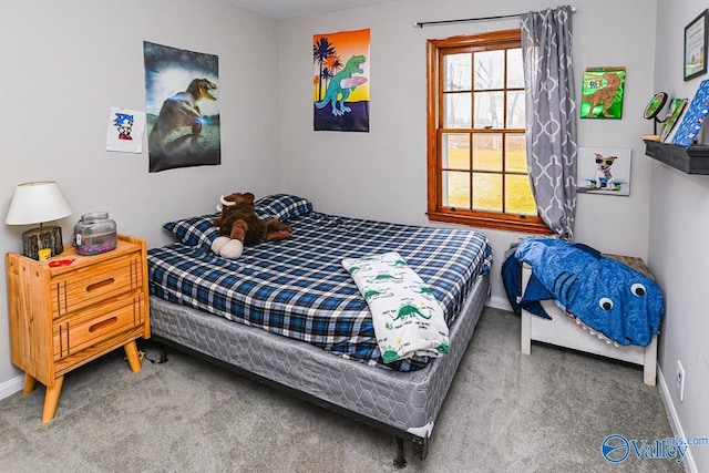 view of carpeted bedroom