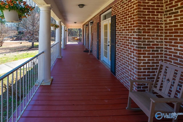 view of wooden terrace