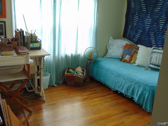 bedroom featuring wood-type flooring