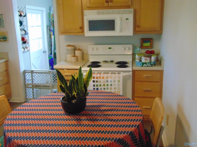 kitchen featuring white appliances