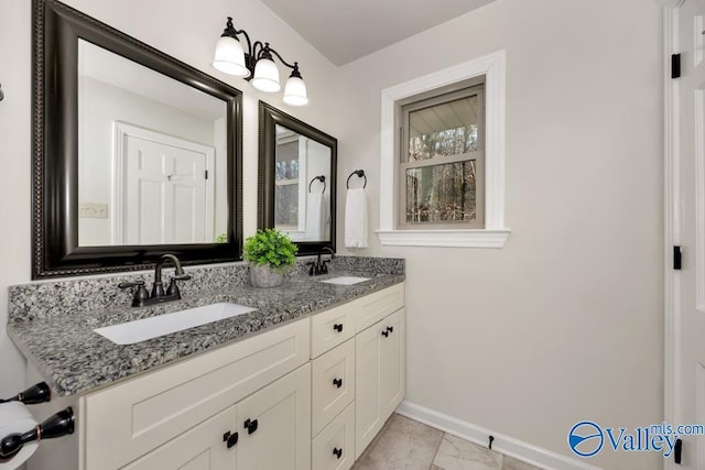 bathroom with vanity