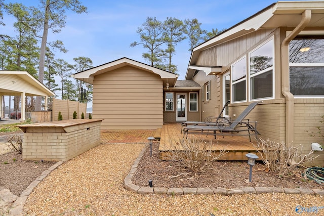 exterior space with a wooden deck