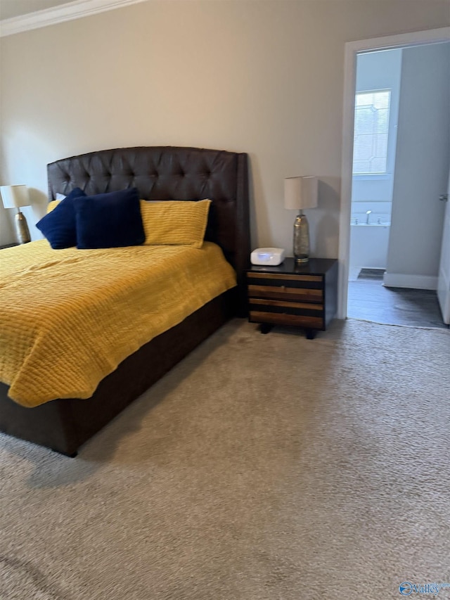 115 Richard Rd NE, Huntsville, AL 35811 - carpeted bedroom featuring crown molding and ensuite bathroom