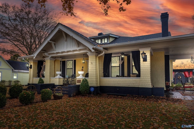 view of front of home featuring a porch