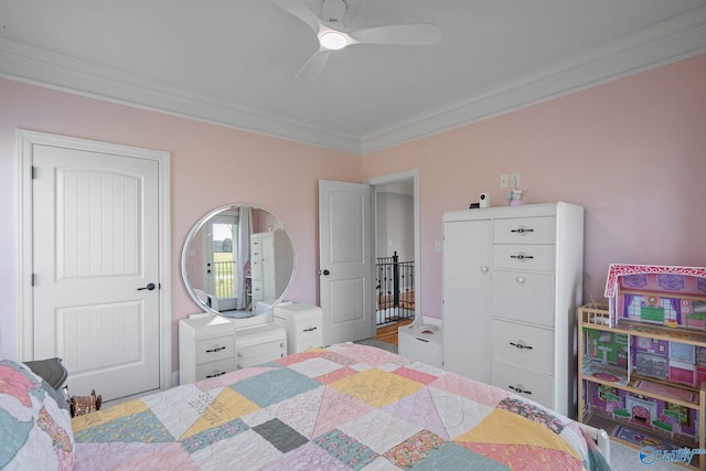 254 Whitlow Rd, Decatur, AL 35603 - bedroom featuring ornamental molding and a ceiling fan