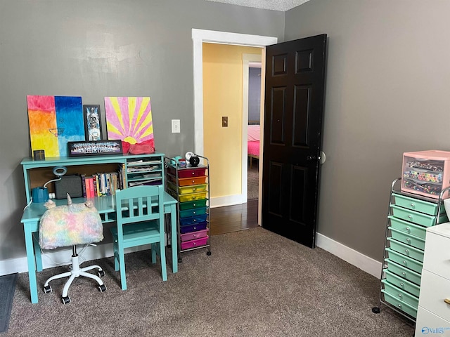 interior space with carpet floors