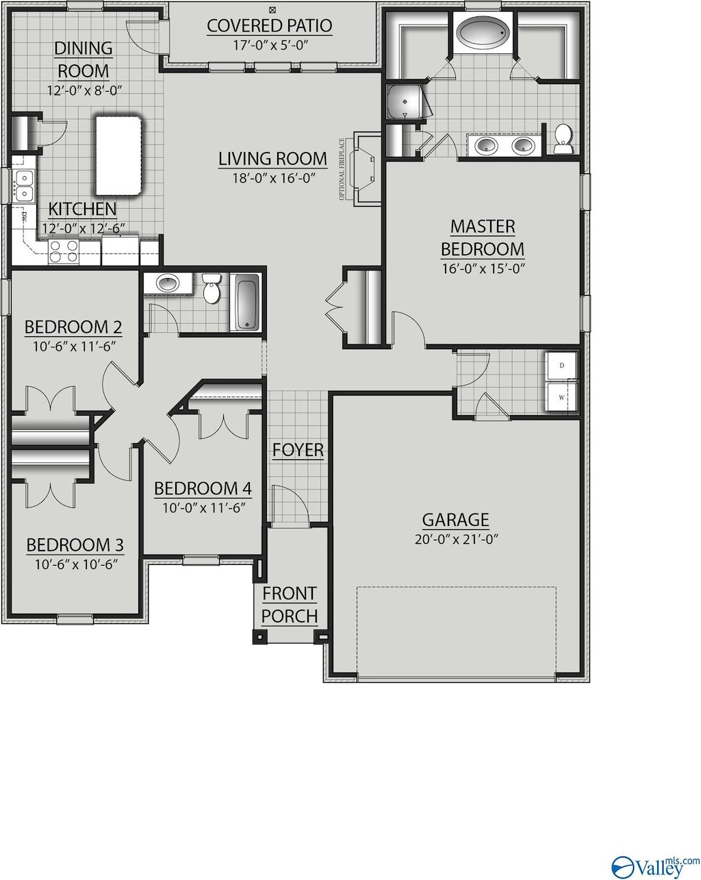 255 John Harold Dr, Meridianville, AL 35759 - property floor plan
