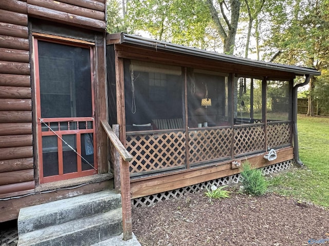 101 9th St W, Grant, AL 35747 - deck featuring a sunroom
