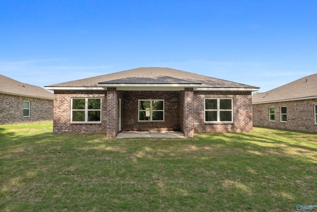 162 River Pointe Dr, New Market, AL 35761 - rear view of property with a yard, a patio area, and brick siding