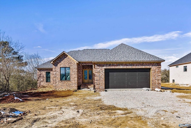 view of front facade with a garage