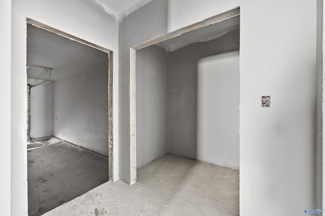 interior space with concrete floors