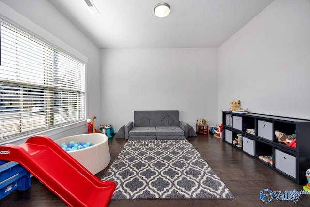 bedroom featuring dark wood-type flooring