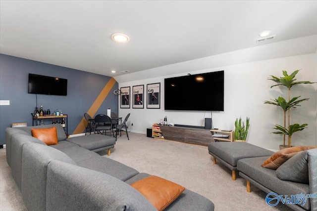 view of carpeted living room