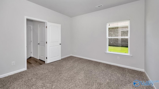 view of carpeted empty room