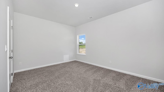 view of carpeted empty room