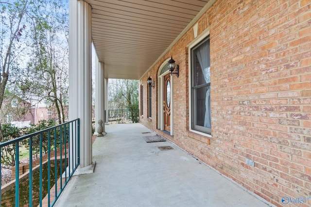 view of patio featuring covered porch