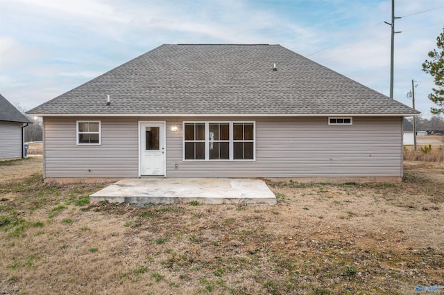 rear view of house featuring a patio area