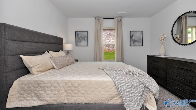 view of carpeted bedroom