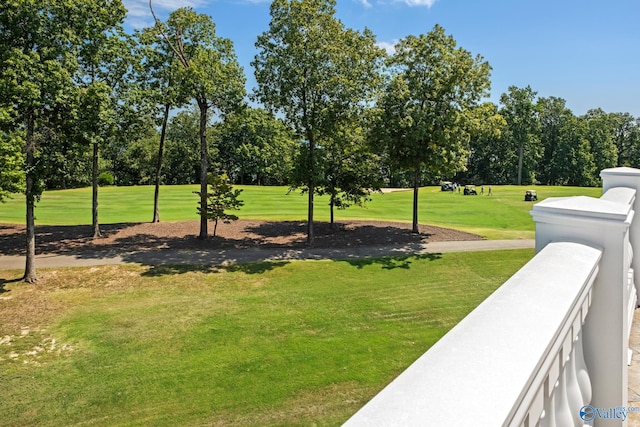 view of home's community with a lawn