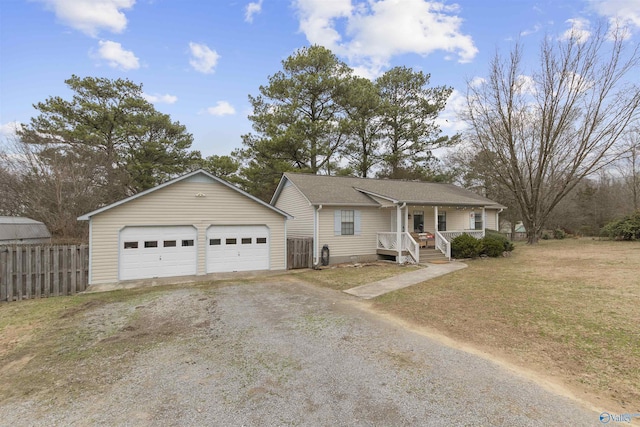 ranch-style house with a front yard