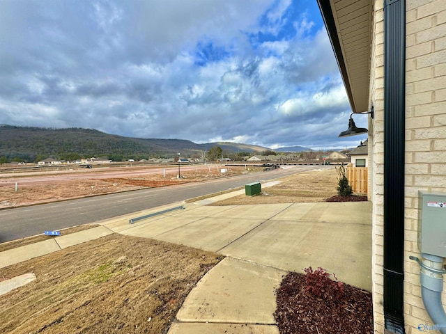 view of street featuring a mountain view