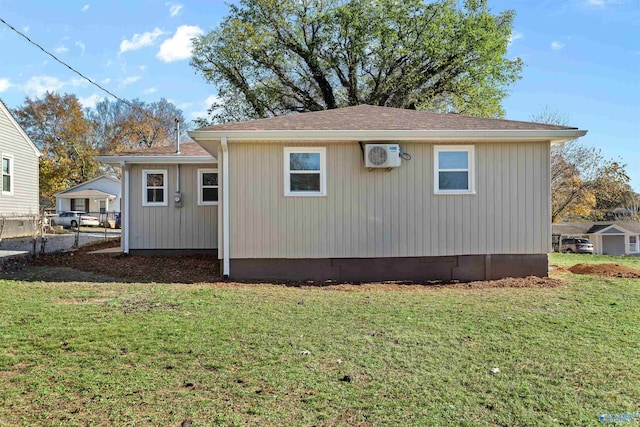 exterior space with a yard