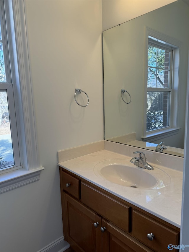 bathroom with vanity