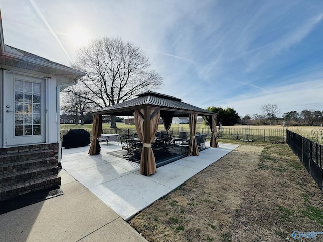 view of home's community featuring a patio and a gazebo