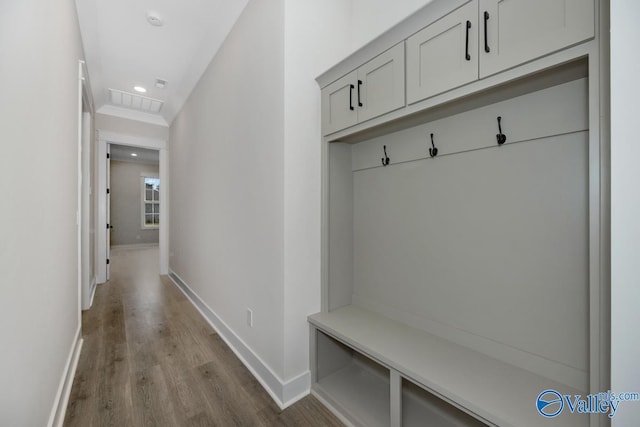 4 Sable Creek Ct, Gurley, AL 35748 - mudroom with baseboards, wood finished floors, and recessed lighting