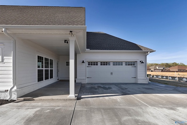 exterior space featuring a carport