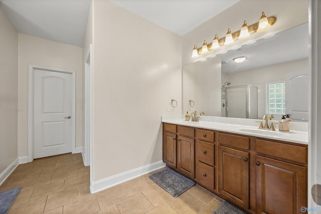 105 Cherrywood Dr, Madison, AL 35756 - full bathroom with double vanity and a shower stall