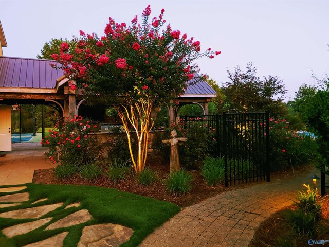 view of yard featuring a gazebo