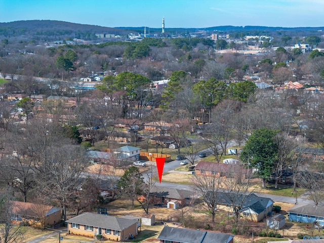 bird's eye view featuring a mountain view