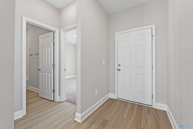 foyer featuring light hardwood / wood-style floors