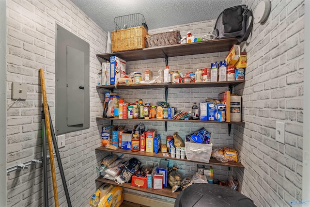 pantry featuring electric panel