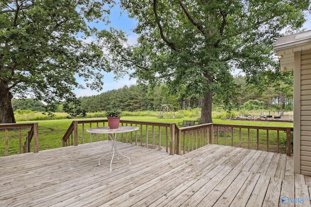 14249 Parker Rd, Athens, AL 35611 - wooden terrace featuring a yard