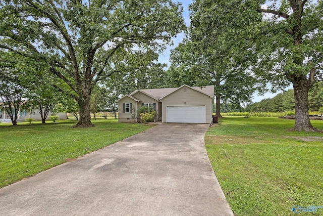 14249 Parker Rd, Athens, AL 35611 - view of front of house featuring an attached garage, a front lawn, driveway, and crawl space