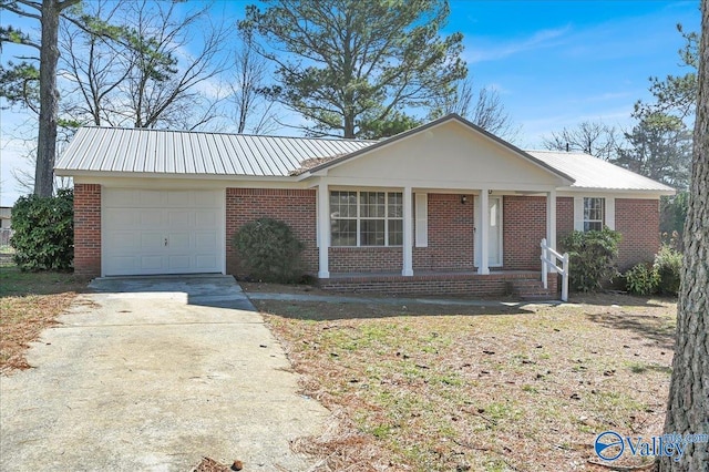 ranch-style home with a garage