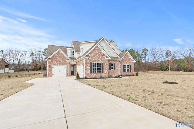 craftsman-style home with a garage