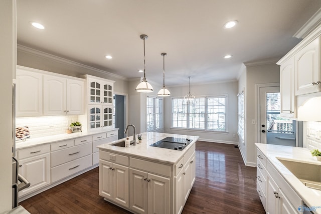 kitchen with sink and white cabinets