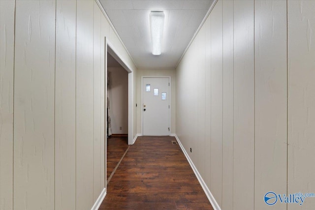 doorway to outside featuring dark hardwood / wood-style flooring