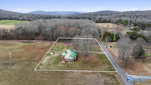 bird's eye view featuring a mountain view