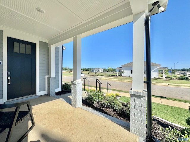 view of patio / terrace featuring covered porch