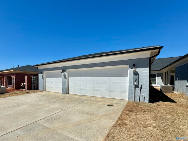 garage featuring central air condition unit