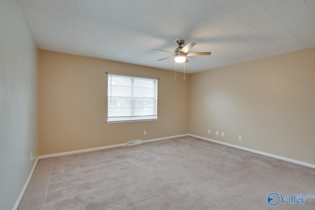 8201 Willowbrook Cir Unit B, Huntsville, AL 35802 - spare room with ceiling fan, carpet, and baseboards