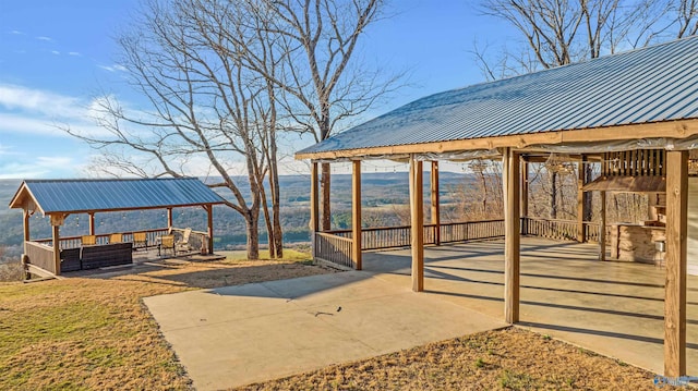 view of patio with a gazebo