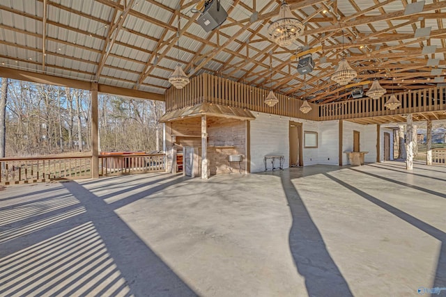 view of horse barn