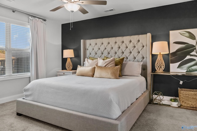 132 Fall Meadow Dr, Harvest, AL 35749 - carpeted bedroom featuring baseboards and ceiling fan