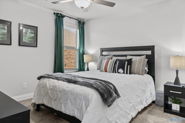 132 Fall Meadow Dr, Harvest, AL 35749 - bedroom featuring carpet floors, baseboards, and ceiling fan